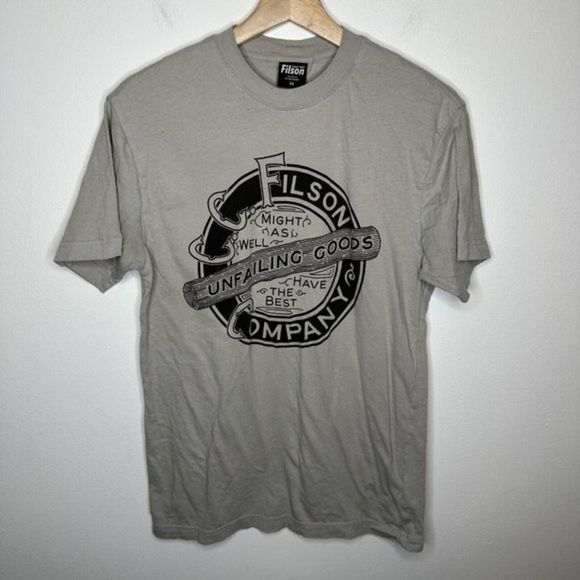 Mens Filson Short Sleeve Graphic Gray Tee T-Shirt Size XS EUC - Picture 1 of 2